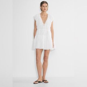 Hempstead v-neck tiered mini dress